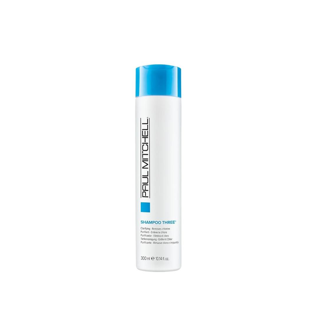 Paul Mitchell Shampoo Three, Clarifying Shampoo, Cleanses Impurities + Removes Chlorine, For All Hair Types, Great For Swimmers (10.14 Fl Oz (Pack of 1))