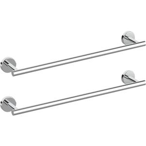 Newfun 24 Inch Polished Chrome Bathroom Towel Bar, 2 Pieces Towel Racks for Bathroom SUS304 Thicken Stainless Steel Towel Holder