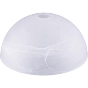 Alabaster White Replacement Glass Shade for Medium Base Socket Floor Lamp, Torchiere Lamp, E26 Base, 1-5/8" Fitter, 12" Diameter x 5.5" Height