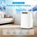12000 BTU Portable Air Conditioners for Room Cooling up to 500 Sq. Ft, 3-IN-1 Quiet Portable AC Unit with Dehumidifier Fan, Remote Control, Smart Sleep Mode, 24H Timer, Windows Kit Included