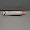 PAW - Disposable Paper Cups (8,5 oz, 50-Pack), Hot & Cold Paper Coffee Cups, Drinking Cups with Orange Stripes Theme for Party, BBQ, Garden Party, Picnic