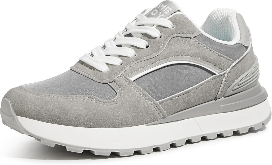 Women's Platform Sneakers,Colorblock Oxford Fabric Lace-Up Shoes | Elastic recyclable cushion, secure stitching, breathable lining, lightweight frame, flexible silhouette for daily use