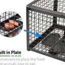 2-Pack Rat Traps Humane Live Mouse Vole Chipmunk Trap Cage for Indoors and Outdoors (Black)