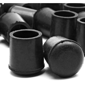 Piutouyar Round PVC Rubber Furniture Covers, 19mm / 3/4 Inches Table Chair Leg Tip Protectors, Non-Slip End Cap for Protect Surfaces, Black (32Pcs)