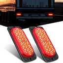 Nilight 5.5" Aluminum Housing Tail Light 2 PCS 24 LED Red Brake Lights | Marker Lights Surface Mount IP67 Waterproof For 10-30V RV Camper Trailer Truck Bus Boat