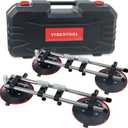 Seamless Seam Setter with A Storage Case, 2 Pack Seam Setters with 6'' Vacuum Suction Cups for Seam Joining & Leveling, Pro Countertop Installation Tool for Granite Stone Marble Slab