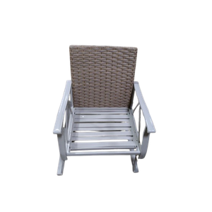 2 Pieces Patio Chairs Gray Outdoor Furniture