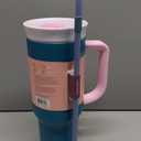 Owala Stainless Steel Triple Layer Insulated Travel Tumbler with Spill Resistant Lid, Straw, and Carry Handle, BPA Free, 40 oz, Dusty Pink