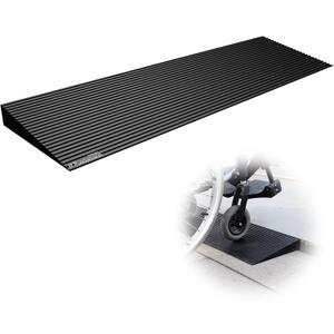 Ruedamann 1.8" Rise Threshold Ramp for Doorways, Sturdy Rubber Threshold Ramp, Non-Slip Power Door Ramps for Wheelchairs is Adjustable and Cuttable for Doorways,Curb, Scooters, Driveways