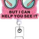 2 x Funny Badge Reel Retractable for Nurse I Can't Fix Stupid But I Can Help You See It Nursing Badge Holder with Alligator Clip Cute Healthcare LPN RN CNA LPN Medical Badge Clip ID Card Accessories