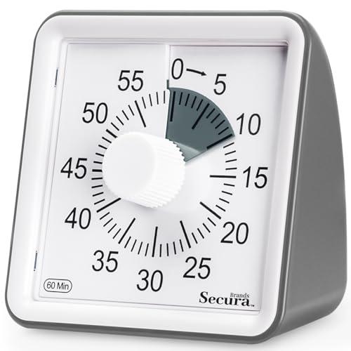 Secura 60-Minute Visual Countdown Timer for Kids & Adults, Classroom Time Management Tool (Gray & Pink dial) Secura 60-Minute Visual Countdown Timer for Kids & Adults, Classroom Time Management Tool (Gray & Pink dial)