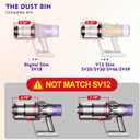 Dust Bin Compatible with Dyson SV30 SV46 SV20 V12 Detect Slim/SV18 V10 Digital Slim Vacuum Cleaner Canister Attachment Parts, Release Bin Compatible with Dyson Cordless Vacuum Part No.965272-01