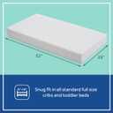 Sealy Baby Refresh Breathable 2 Stage Waterproof Crib Mattress Plus Toddler Bed Fit, Removable Knit Cover, GREENGUARD Gold Certified, Safety & Quality Tested, Made in USA, 52X28 -White