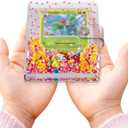 Transparent Pink Card Binder for Pokemon, Cute Card Binder for Game Cards Trading Cards, Small Card Booklet for 3~10 Year Girls Gifts, Stocking Stuffers (Holds 60 Cards)