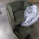 MALOL Mid-Century Velvet Living Room Chair with Storage Ottoman, Space-Saving Accent Chairs for Bedroom/Reading Spaces/Office, Green (Set of 1)