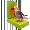 2-Pack Bird Heater for Cage Bird Warmer Snuggle-Up Perch Stand for Parrots, Small Pet Birds, Mini Macaw, Conure, African Grey, Hamsters, Chinchillas and Hedgehogs, 12V 5W