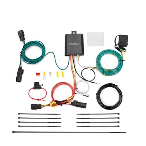WeiSen 4-Pin Trailer Wiring Harness Kit, Vehicle-Side Towing Hitch Wiring Harness with Plug & Play Connector Compatible with Ford Escape Titanium/ SEL/ SE/ S 2013, Fit Escape Titanium/ SE/ S 2014-2016