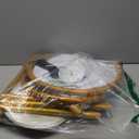 CYAOOI 8FT & 6FT Gold Balloon Arch Stand, Free Bending Top Balloon Arch Kit, Half Arch Balloon Stand with Base for Floor, Balloon Column Kit for Wedding Birthday Baby Shower Graduation Party Decor