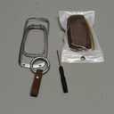 for Ford Key Fob Cover, Leather Key Shell Case Compatible with Bronco Explorer Edge Escape Expedition F150 F250 F350 Fusion Mustang Ranger (5 Buttons) (Brown)