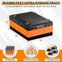 [Jumbo 38 CuFt] Truck Bed Cargo Bag, 100% Waterproof Heavy Duty Pickup Storage Bag (58"x49"x23"), Heat-Welded Seams & 3-Side Zipper, Fits Full-Size Trucks for Moving & Camping