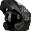 Westt Modular Motorcycle Helmet - DOT Approved - Full Face Flip Up, Internal Sun Visor for Men Women (Street Bike, ATV, Snowmobile), Size L