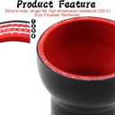2-1/2 to 3 inches Straight Black Silicone Reducer Coupler with 2 T-Bolt Clamps 4 Layers of Polyester Reinforcement Suitable High Level Turbo Pipe