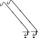 Juegoal 2 Pack Heavy Duty Deck Hook with 2 Inch Non Slip Clamp, 25 or 36 Inch Extended Reach Deck Hook, Adjustable Rail Pole Plant Bracket for Hanging Bird Feeder, Suet Baskets, Lanterns, Wind Chimes