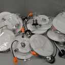 Amico Recessed Lighting 4 Inch, 12 Pack 5CCT Flat LED Can Lights, 2700K/3000K/4000K/5000K/6000K Selectable, 7W=60W, 700LM Brightness, Retrofit Installation - ETL & FCC, White