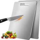 2 Pack Titanium Cutting Boards for Kitchen,100% Pure Titanium, Cutting Edge Hygiene & Durability, Double-sided food-grade Titanium Cutting Board For Meats Fruist And Vegetables,Easy to Clean (13 * 9)
