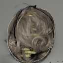 Messy Bun Hair Piece for Women - Wavy Curly Fake Hair Bun Extension, Tousled Updo Clip in Ponytail Extension, Natural Synthetic Hairpiece with Party Daily Wedding Beige Silver