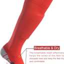 APTESOL Knee High Soccer Socks (1/3/5 Pair) Team Sport Cushion Athletic Socks for Kids Youth Adult (XS)