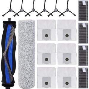 2 x Replacement Parts for Ecovacs Deebot X8 Pro Omni/Yeedi S14 Plus Robot Vacuum Cleaner - Spare Accessories 1 Main Brush 1 Roller 4 HEPA Filters 6 Side Brushes 6 Dust Bags
