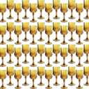 Plastic Wine GlassesPlastic Goblets Vintage Style Cordial Glasses Drinking Glasses for Wedding Reception, Grand Event Party Supplies (48, Amber)