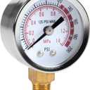 Performance Tool W10055 0-200 PSI Air Gauge for Air Tank Accessory