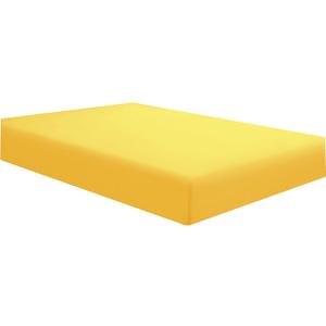 Sfoothome Single Fitted Sheet (Twin - Yellow) - Deep Pocket Brushed Velvety Microfiber, Breathable, Extra Soft and Comfortable - Wrinkle, Fade, Stain and Abrasion Resistant