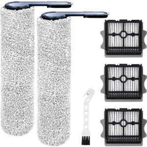 Floor ONE Stretch S6 Roller Brush and Filters for Tineco Floor ONE Stretch S6/Swtich S6/S7 Stretch/S9 Artist/i5 Stretch /i6 Stretch Wet Dry Cordless Cleaners-6Pack
