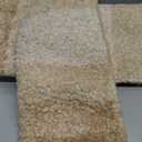 OLANLY Bathroom Rugs Sets 3 Piece, Soft Absorbent Microfiber Bath Mats and U-Shaped Contour Toilet Rug, Plush Shaggy Bath Mat Set for Bathroom (36"x24"+24"x16"+24"x20", Beige)