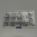 DYWISHKEY 600 PCS Metric M2 M2.5 M3, 304 Stainless Steel Flat Head Countersunk Socket Cap Bolts Screws Nuts Assortment Kit with Hex Wrenches