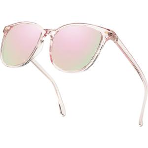 Myiaur Polarized Sunglasses for Women, Square Mirrored Trendy Shades with UV Protection Reduce Glare Sun Glasses
