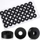 Thick Rubber Washers 3/4 Inch OD x 1/4 ID x 1/4 Inch Thickness Black Rubber Bushing Spacer Flat Washers(50 Pack)
