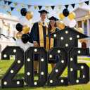 Froova 2026 Light Up Numbers Marquee 3FT for Graduation Decorations Graduation Cap Black Large Mosaic Number Lights Sign Cardboard Pre-Cut Frame for Class of 2026 High School College Grad Party