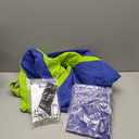 Y- STOP Kids Pod Swing Seat, Hanging Hammock Chair Swing with Inflatable Pillow, Sensory Swing Chair with Pocket for Outdoor and Indoor (Blue and Green)