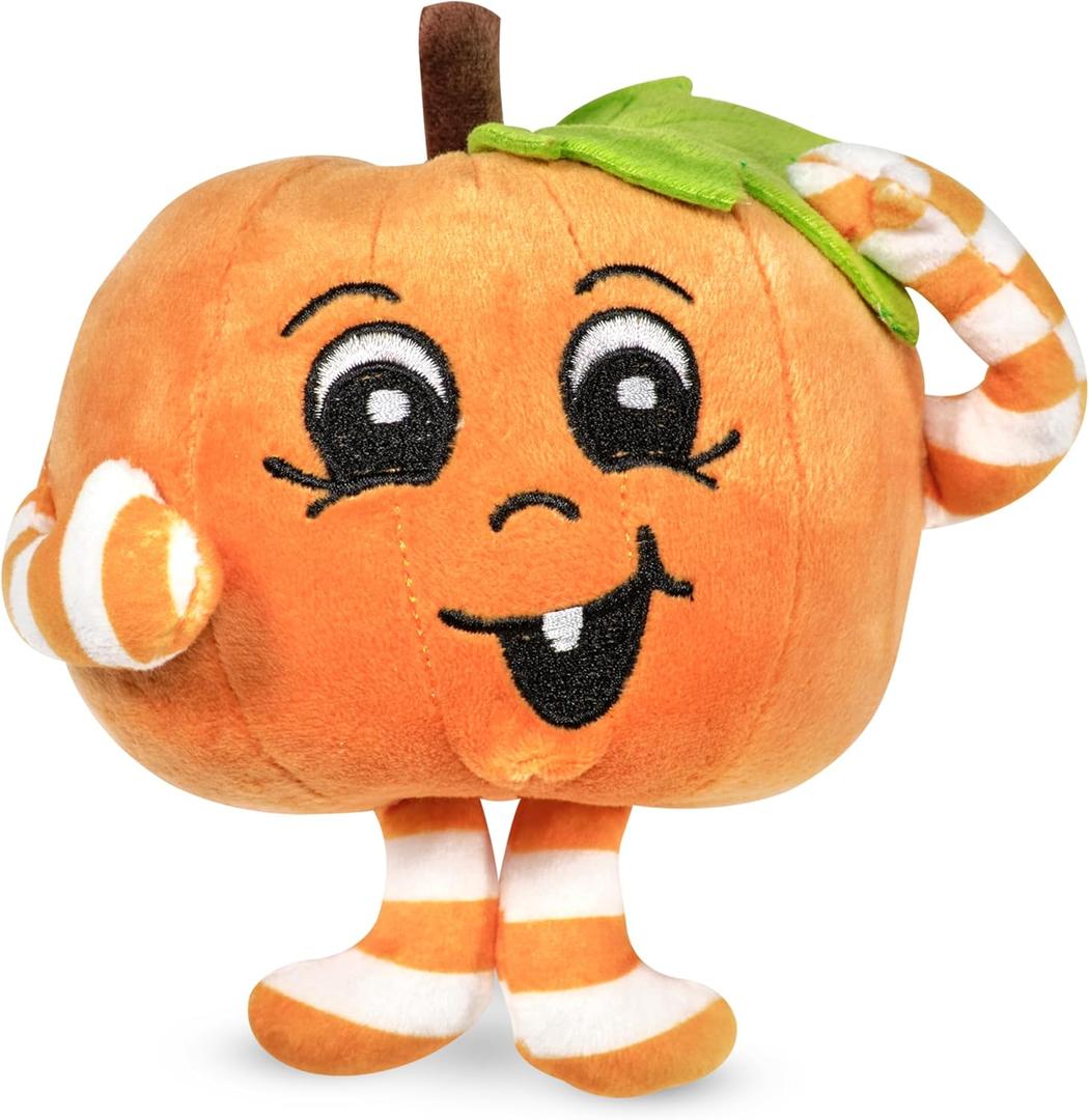 Bearington Stuffed Pumpkin Plush - Soft & Huggable Plush Toy for Kids - Safe & Cuddly Stuffed Animal - Cuddly Kids Plush Pal - Carver Pumpkin, 5"