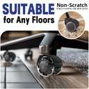 Office Chair Wheels, 2 Inch Rubber Rollers, Heavy Duty, Safe for Hardwood Floors, Carpets, Mats, Universal Size 11x22mm, Smooth and Quiet, Dark Grey, Set of 5