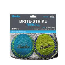 Baden Brite Strike Soft Sponge Rubber Baseballs - Perfect for Beginner Youth Players Practice, Training & Fun Outdoors - 2, 4