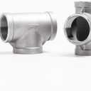 Beduan 1" Tee Female NPT T Shaped 3 Way Cast Pipe Fitting - Stainless Steel 304 (Pack of 2)