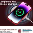 Supdeal Liquid Silicone Case for iPhone 14 Pro, [True Liquid Silicone] [Anti Fingerprint] 4 Layer Phone Case Protective Cover, Full Coverage Around Camera & Built-in Microfiber, 6.1", Red