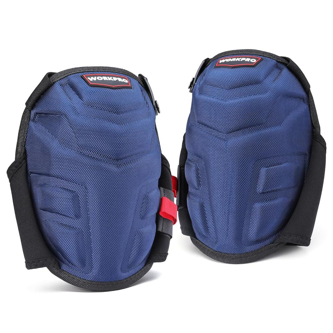WORKPRO Knee Pads for Work, Construction Knee Pads, Safety Kneepads with Ergonomic Gel Cushion and Foam Padding for Gardening, Carpentry, Welding, Roofing, Cleaning (Blue)
