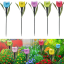 Bytech 5-Pack Solar Powered Tulip Stake