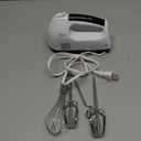 Electric Hand mixer - 7 Adjustable Speed 180W Handheld Mixer Electric Whisk with 5 Stainless Steel Accessories, Turbo Boost/Self-Control Speed + Eject Button Food Beater for Cakes Eggs (Off white)